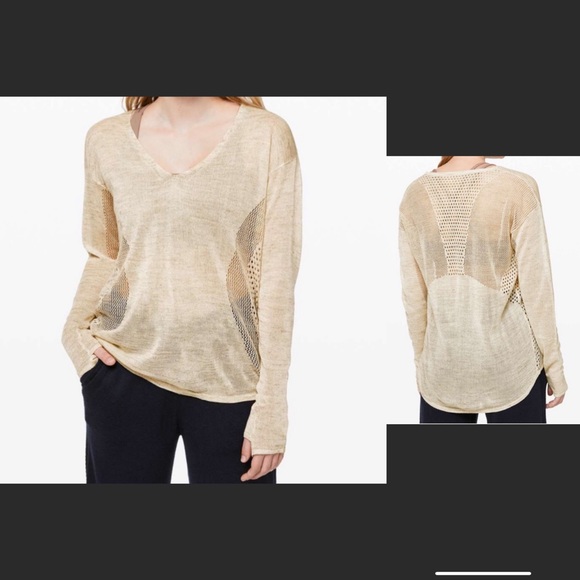 lululemon athletica Sweaters - Lululemon Still Movement Sweater Linen